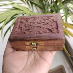 Brown Wooden Jewellery box mini Any 1- 3.5" * 2.5" size