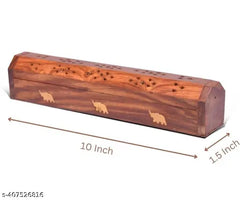Brown Wooden Agarbathi box small - 10" inches pack of 1