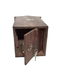Brown wooden Hut Money Bank - home bank 7*5 inches