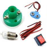 DIY Mini Bulb Holder Kit For Simple Electric Circuit Kit Science Project-Multicolor Without Battery***