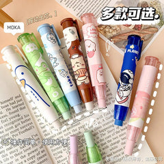 Cartoon Pen Type Eraser - Rubber Core Pressing Pencil Eraser Stationery Pen Type Eraser - Any 1
