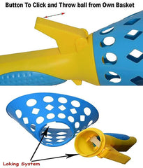 Big -Click and Catch Twin Ball Launcher Game with Balls Indoor Outdoor Toy Set, Pop & Catch Ball - Colour May Vary