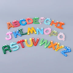 Colorful Wooden A-Z Alphabet Letters Fridge Magnets - set of 26 abcd magnet