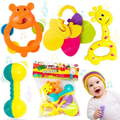 Colourful Non Toxic Set of 4 Attractive Rattle set Combo - New Born Gift