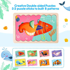 Creative Strip Puzzle - Two sided Wooden Jigsaw Puzzle