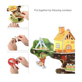 Any 1 DIY 3D Puzzle Building Set -Easy-to-Assemble Architecture Toy for Kids, Best Return Gift (Multicolor, 4 Sheets)