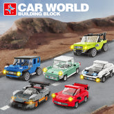 DIY 522 Pcs Building Brick 3D Assembly Cars for Boys, Pull Back Car Building Blocks -6 Different cars can be made