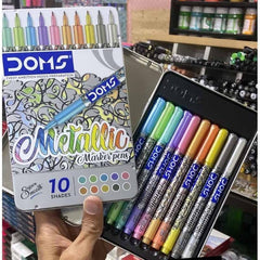 DOMS Metallic Marker Pens 10 Pcs Pack