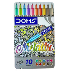 DOMS Metallic Marker Pens 10 Pcs Pack