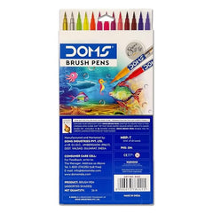 DOMS Non-Toxic Multicolor 26 Shades Brush Pens Set -ncludes Gold & Silver Shades