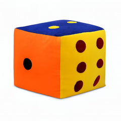 Multicolor Dice Cube Games for Boys and Girls Cloth Dice, Ludo Snake Game - Soft Toys for Kids Lightweight & Washable - Unisex Family Game Entertainer for All Ages 5 Inches