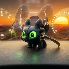 Dragon Keychain Toy with Moving Wings & LED Light Keyring for Car Dashboard, Bike Keys, Backpack