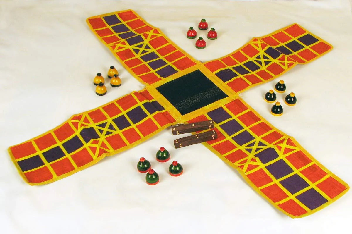 Fabric Ludo with coins and Dice - Random Multicolor Pack