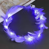 Feather Crown LED Tiara For Party Assorted Colours - Any 1 random color