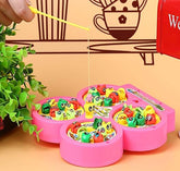 Fishing Game for Kids Magnetic, Include 32 Pieces Fishes and 4 Fishing Rod, Fish Catching Toy (2 to 4 Players)(Multicolor)