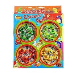 Fishing Game for Kids Magnetic, Include 32 Pieces Fishes and 4 Fishing Rod, Fish Catching Toy (2 to 4 Players)(Multicolor)