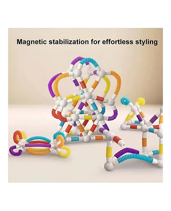 Flexible Magnetic Sticks Building Blocks for Kids – 25 Pcs Puzzle DIY STEM Toy