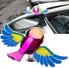 Flying Bird Car Dashboard Decoration, Moving Flapping Wings Bird Ornament Cute Exterior Decor for Scooter, E-Bike, Helmet & Rearview Mirror