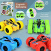 Friction Powered Car Toys,Double-sided Stunt Flip Inertia Car,Push and Go Toy Cars - Any 1 Random Color