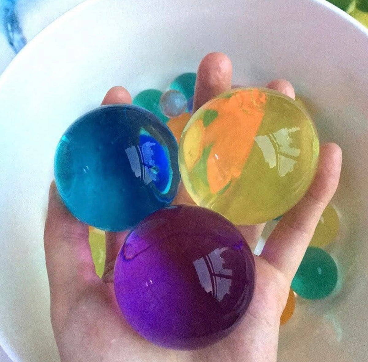 Crystal Round Jumbo Jelly Water Balls, Monster Rubber Jelly Beads Growing Orbezz Age 10+ Water Growing Balls Pack of 30 pieces