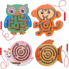 Fun Filled Magnet Maze Puzzle Rnadom With Magnet Stick ball game