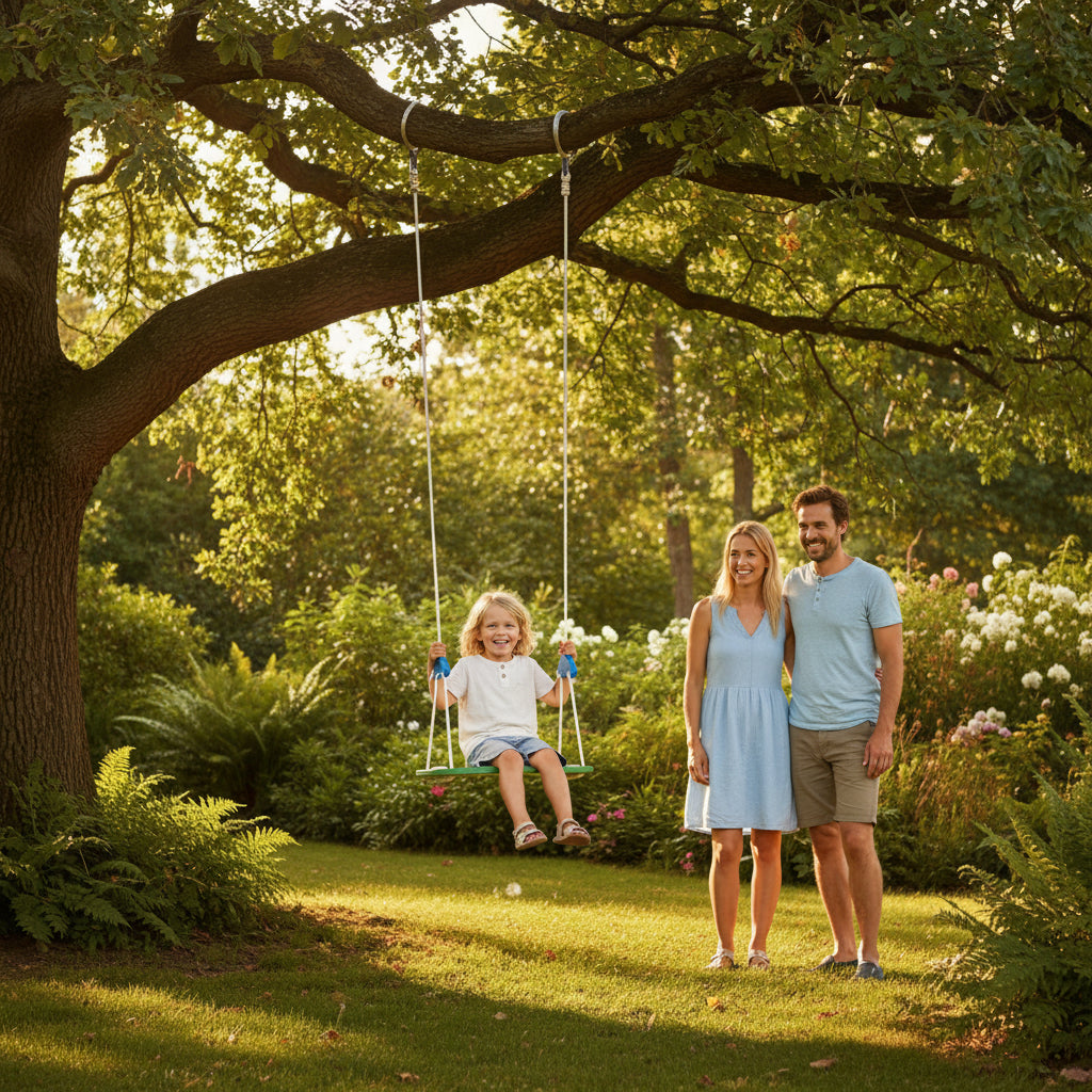 Fun Flier Wooden Swing Seat Set with Rope and Adjusters