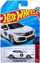 Hot Wheels 2018 Honda Civic Type R, Basic Car Toy Car, Mini Car, For Ages 3 and Up, White JMX20