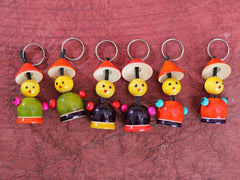 Wooden girl Key chain - Any 1