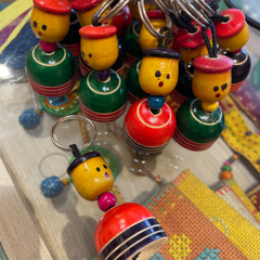 Wooden girl Key chain - Any 1