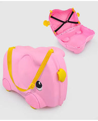 Kids Rideon Suitcase & Small Cabin Luggage Toys Storage - 18 liters Capacity- PINK