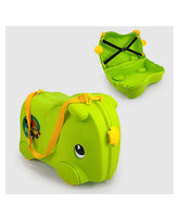 Kids Rideon Suitcase & Small Cabin Luggage Toys Storage - 18 liters Capacity- GREEN