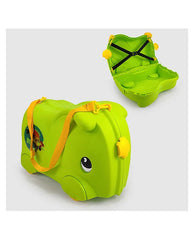Kids Rideon Suitcase & Small Cabin Luggage Toys Storage - 18 liters Capacity- GREEN