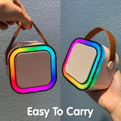 Karaoke Machine for Kids, Portable Bluetooth mike Speaker with Wireless Microphone