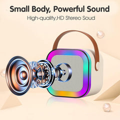 Karaoke Machine for Kids, Portable Bluetooth mike Speaker with Wireless Microphone