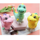 Key Operated Wind Up Toys Colourful Jumping Moving Toy - Rotating head - Dinosaur