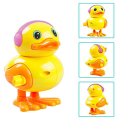 Key Operated Wind Up Toys Colourful Jumping Moving Toy - Rotating head - 1 Duck