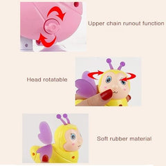 Key Operated Wind Up Toys Colourful Jumping Moving Toy - Rotating head - Honey Bee