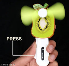 Kid's Hand Pressure Mini Fruit Fan Cool Summer Fan/ Fan Without Battery - pack of Any 1