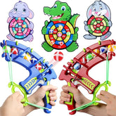 Kids Bow and Dart Board Toys with 3 Sticky Balls Indoor & Outdoor Toy Set - Random Animal