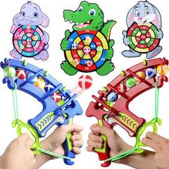 Kids Bow and Dart Board Toys with 3 Sticky Balls Indoor & Outdoor Toy Set - Random Animal