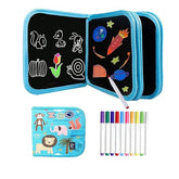 Kids Erasable Drawing Book | Reusable coloring Pads with 12 Watercolor Pens 14 pages- Random Model