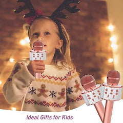 Kids Karaoke Microphone with Speaker | Wireless Bluetooth Mic for Singing | Rechargeable- Any 1
