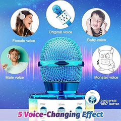 Kids Karaoke Microphone with Speaker | Wireless Bluetooth Mic for Singing | Rechargeable- Any 1