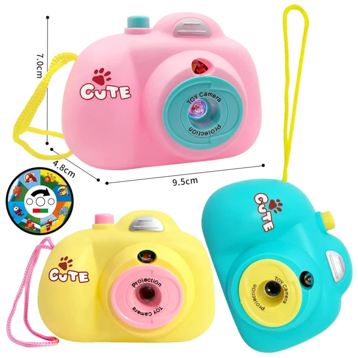 Cute Kids Projection Camera Toy for Kids- Big 1 Random