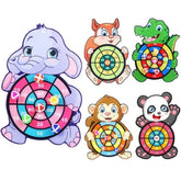 Kids Throw Ball Dart board For Kids 1Pc Random Design Will Be Shipped - With 3 Sticky Ball