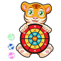 Kids Bow and Dart Board Toys with 3 Sticky Balls Indoor & Outdoor Toy Set - Random Animal