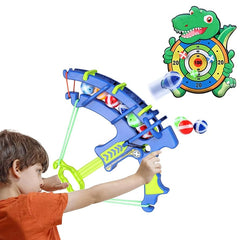 Kids Bow and Dart Board Toys with 3 Sticky Balls Indoor & Outdoor Toy Set - Random Animal