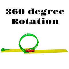 King 10 Race Car Track Set with 360-Degree Rotation Loop 2 Cars