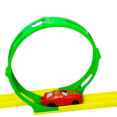 King 10 Race Car Track Set with 360-Degree Rotation Loop 2 Cars