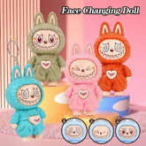 Labubu Face-Changing Doll Keychain – Multi-Mood Collectible -Any 1